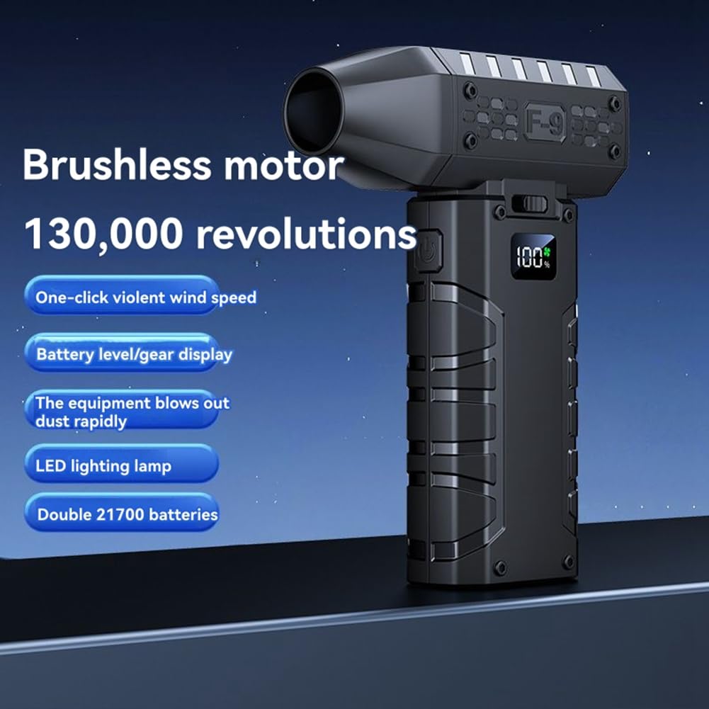 Mini Soffiatore Ad Aria A Jet 160.000 RPM Motore Brushless Turbo Elettrico con Display LED