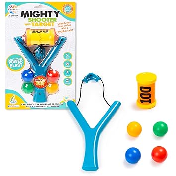 Ratna's Mighty Shooter with Target Slingshot Catapult Gulel Along with Plastic Balls Power Blaster Archery for Kids 5+ Years (Multicolour Colors)