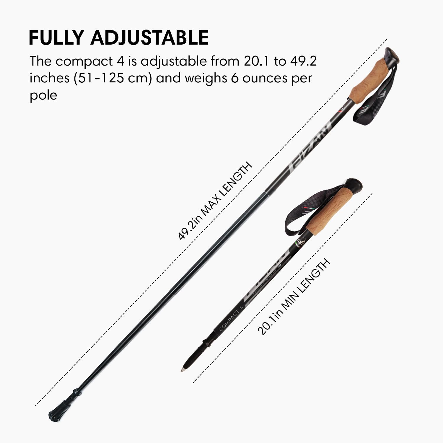 FIZAN / Compact 4 ★新品送料込み★ Amazon.com : Fizan Compact 4 Trekking Poles – Ultralight