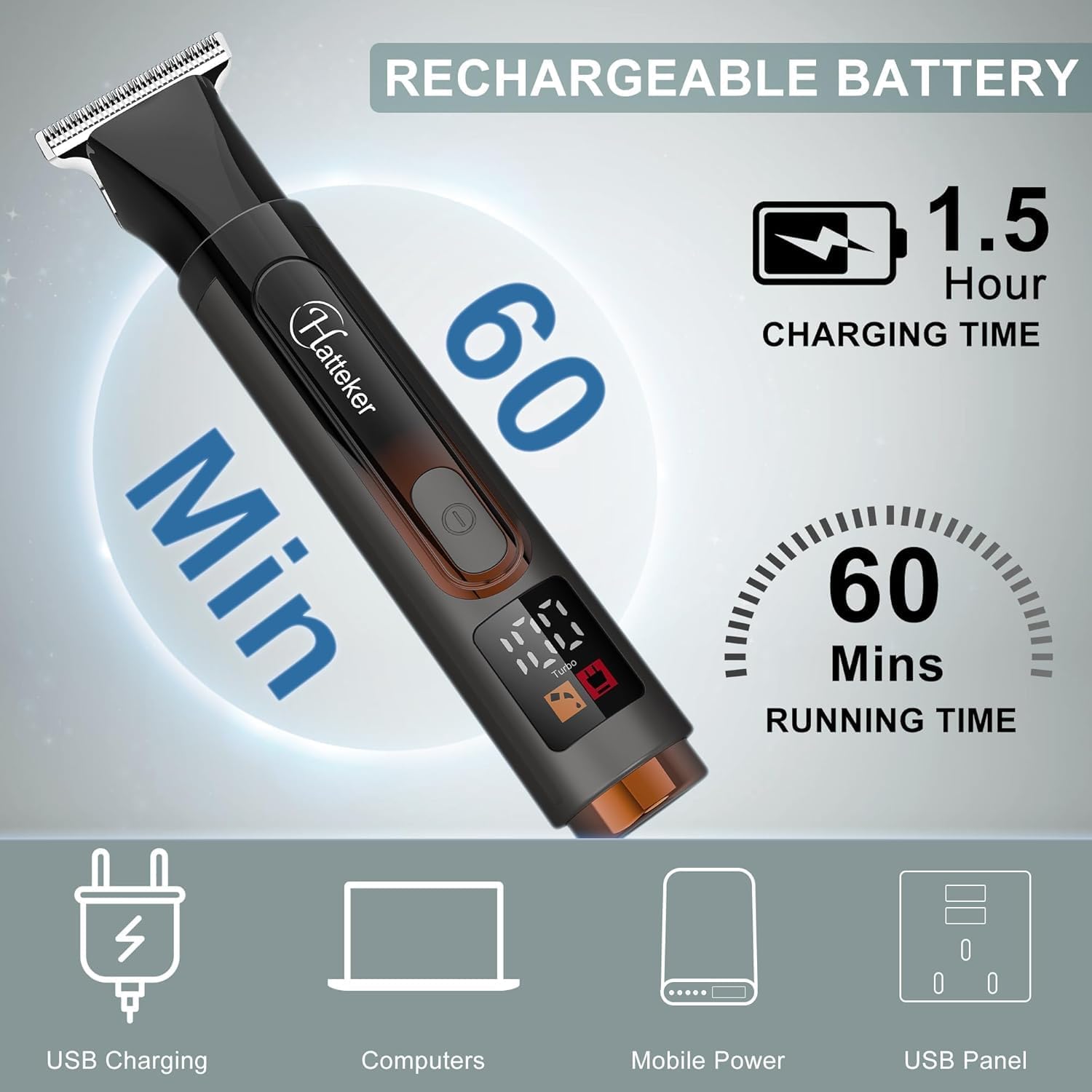 Hatteker Electric Body Trimmer with all included accessories