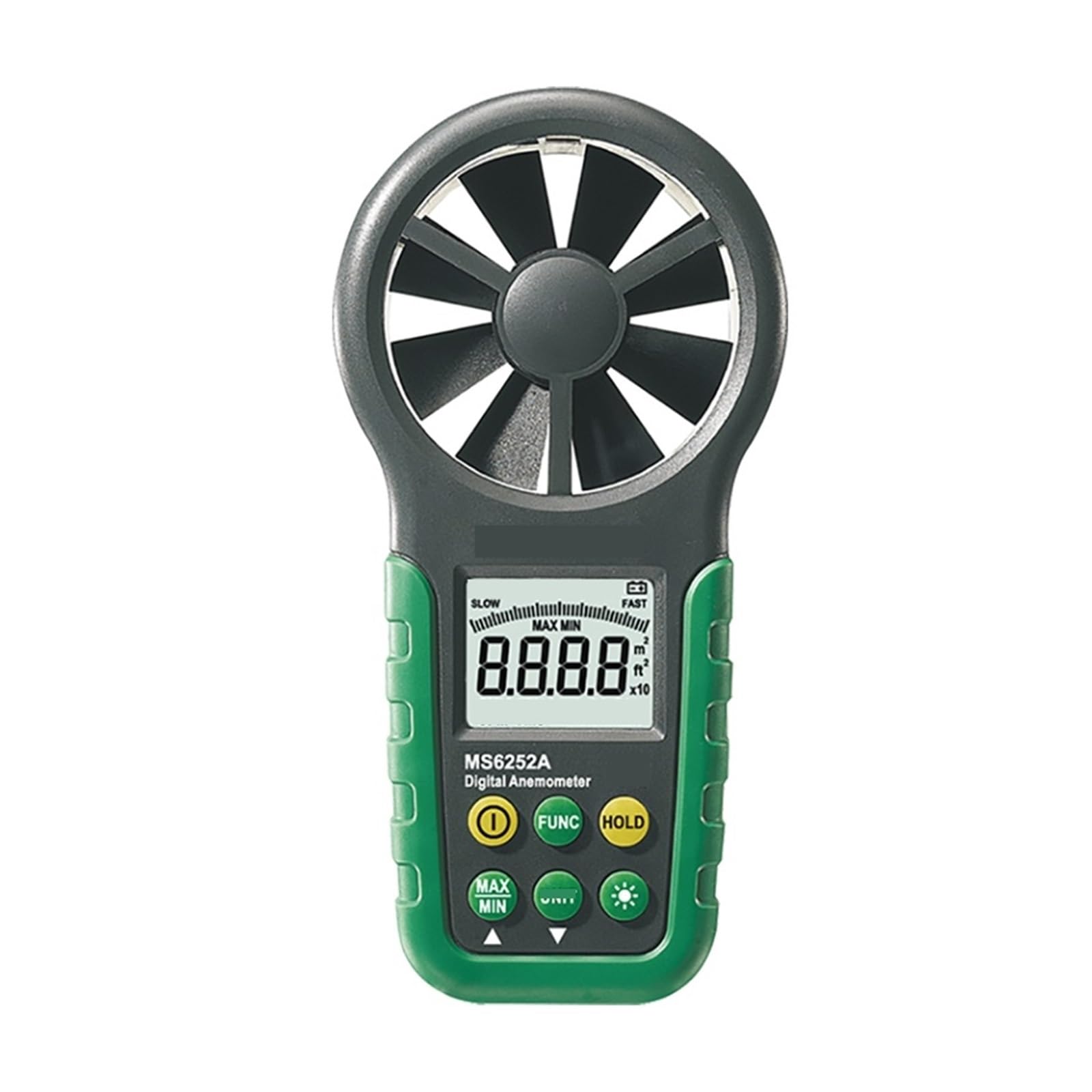MS6252A Anemómetro Digital portátil Medidor de Velocidad del Viento Probador de Flujo de Aire