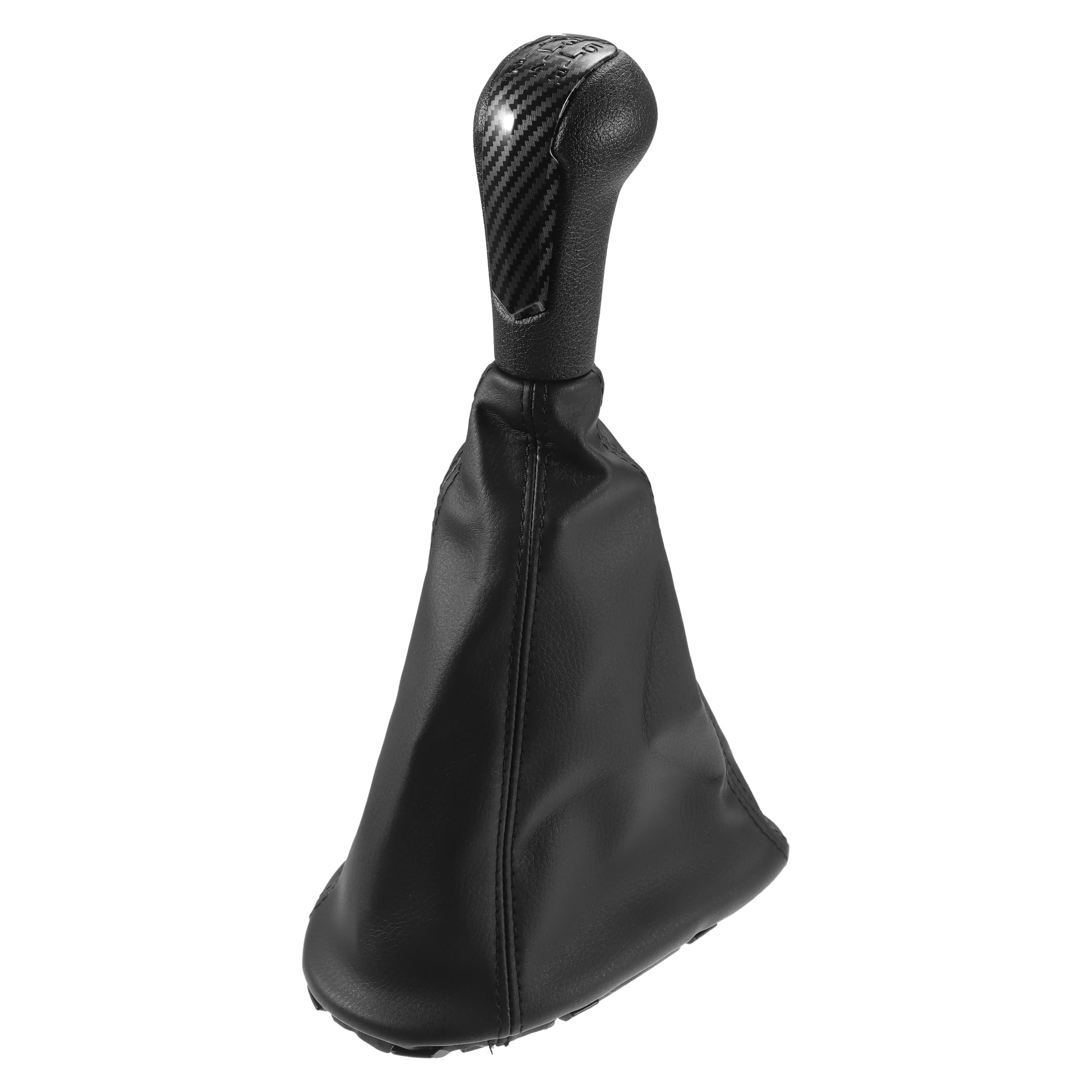 Pomello Cambio Manuale 5 Velocità Per Chevrolet Spark 11-16 1 Pz | Copertura Antipolvere, Nero, Ecopelle Plastica, Foro 19.5mm, Dimensioni 18.5x13x32cm, Modello Effetto Fibre Di Carbonio