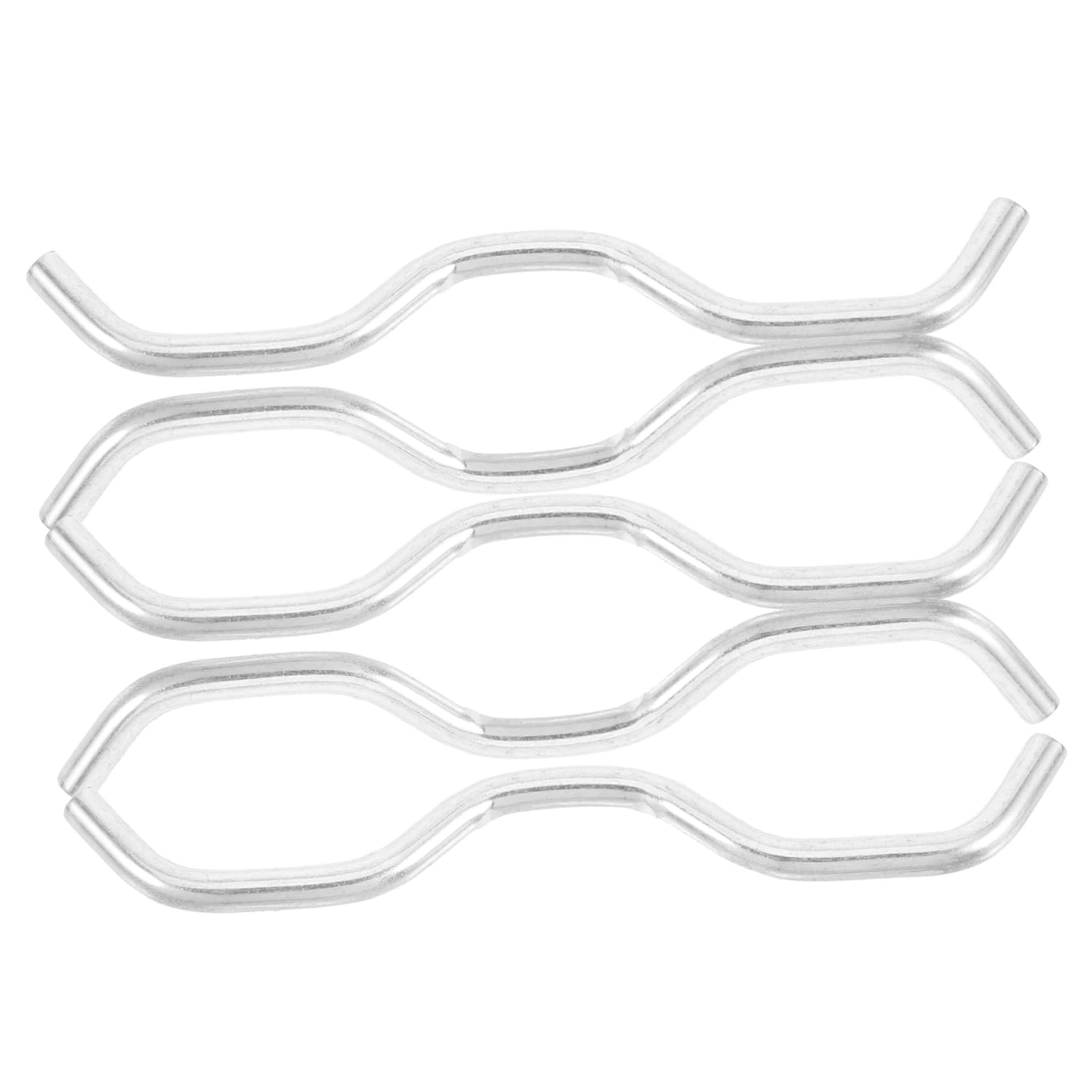 GRIRIW 5Pcs Portable Trampoline Connectors Professional Buckles for Easy Installation Compatible with Various Brands Durable Bent Hooks for Safety and Stability