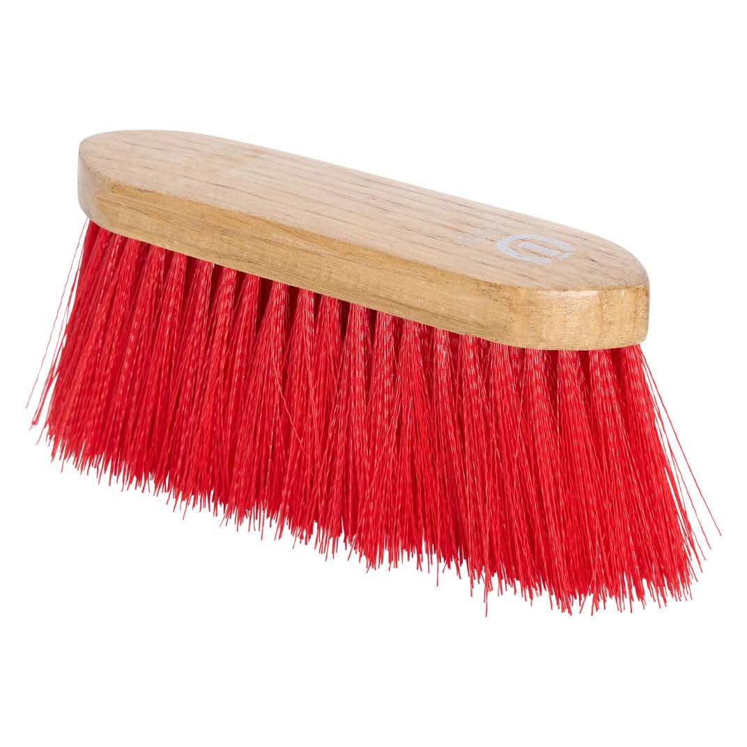 Imperial Riding Long Bristle Wooden Horse Dandy Brush (One Size) (Tango Red)