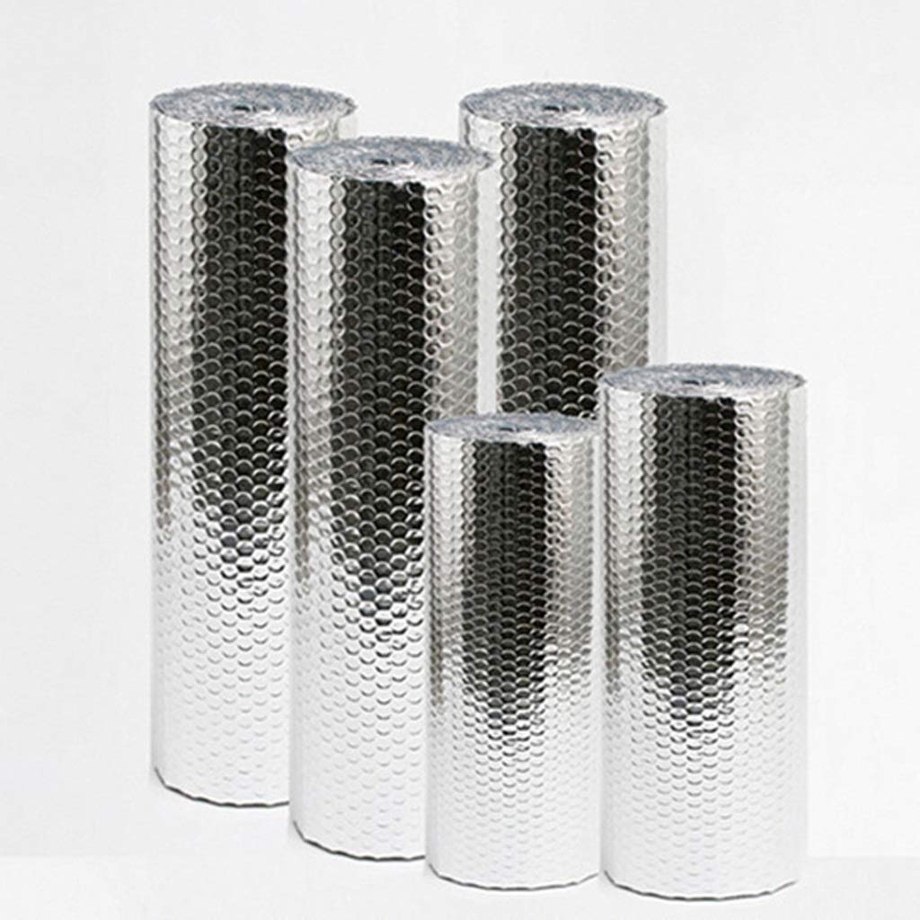 Taśma z folii aluminiowej, samoprzylepna rolka izo Samoprzylepna, odblaskowa, aluminiowana folia bąbelkowa, rolka izolacyjna, rozmiar 1 x (7-10) m(1x10m)