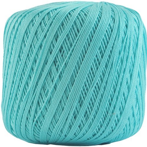 Threadart 100% Pure Cotton Crochet Thread - Aqua - Size 10 and 3 - Singles and Bulk Packs Available - Size 10 - Color 22