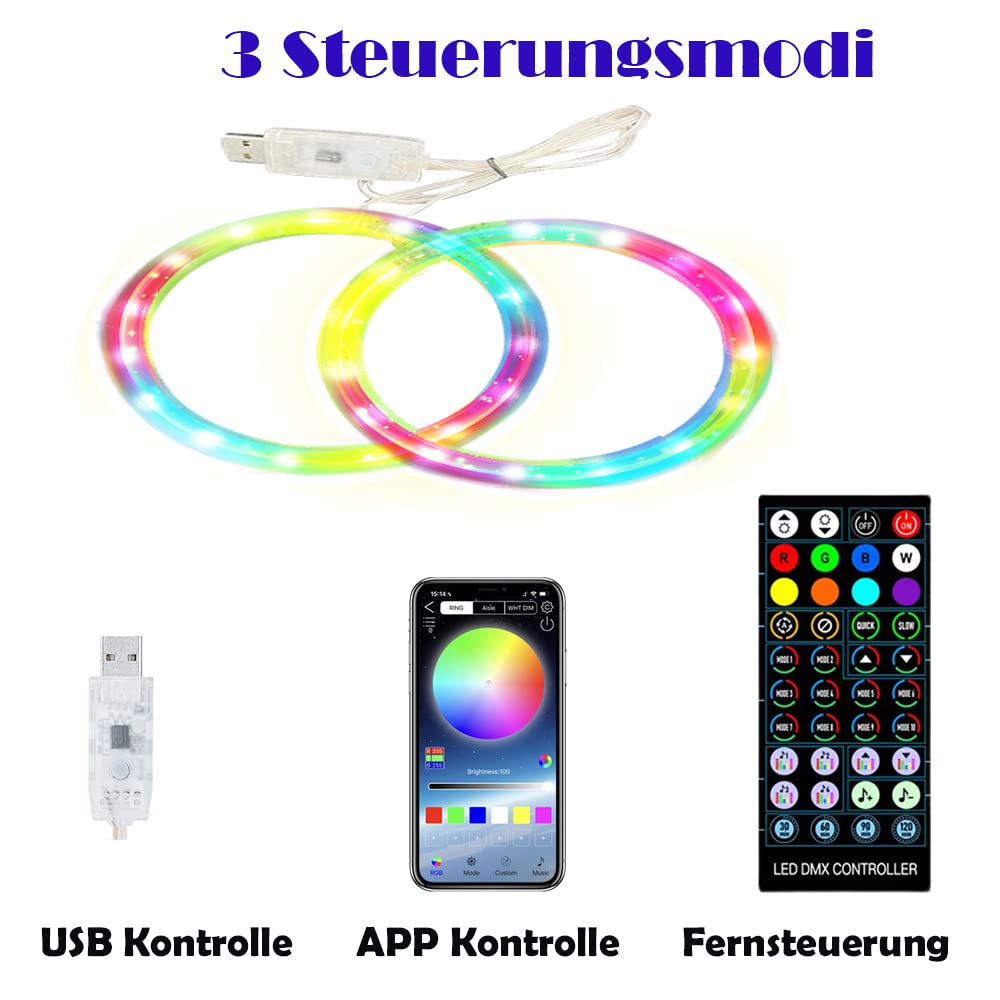 arVin Funda para consola PS5 con tiras de luz LED RGB, carcasa rígida a prueba de golpes con ranuras de aire de refrigeración, sincronización de música, 8 colores, 400 efectos (mando a distancia