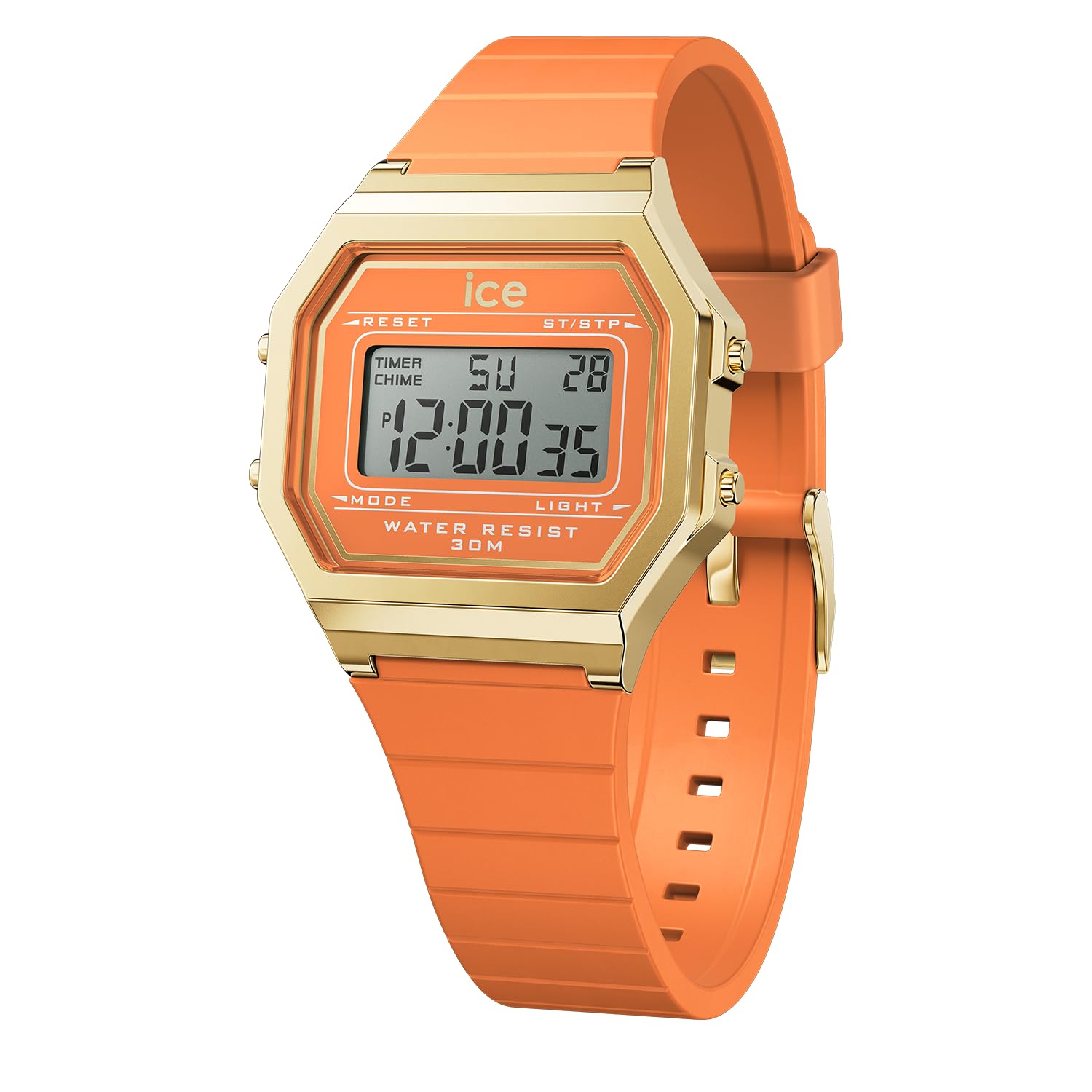 ICE-WATCH - ICE Digit Retro Apricot Crush - Women's Wristwatch with Plastic Strap - 022052 (Small)