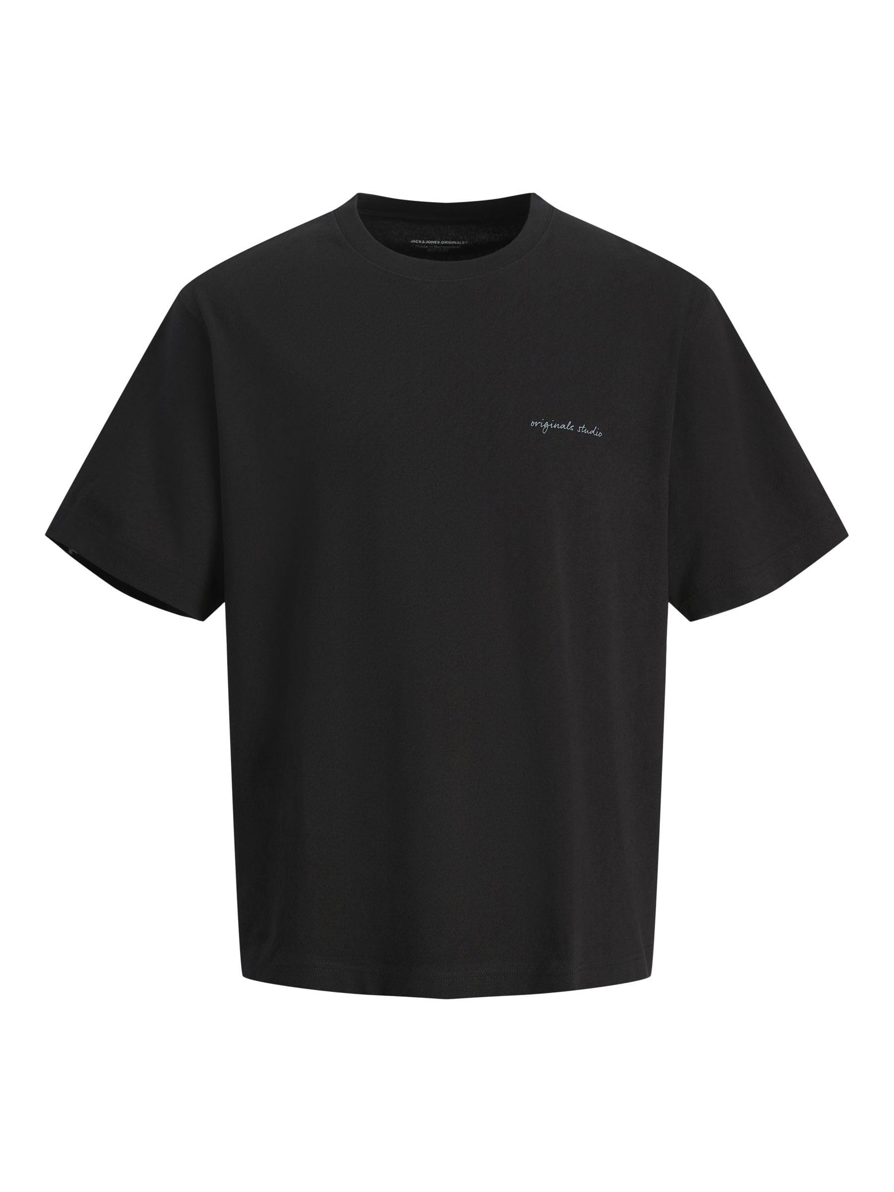 JACK & JONES Jormarrakesh Sketch Tee SS Crew Neck, Black, XS