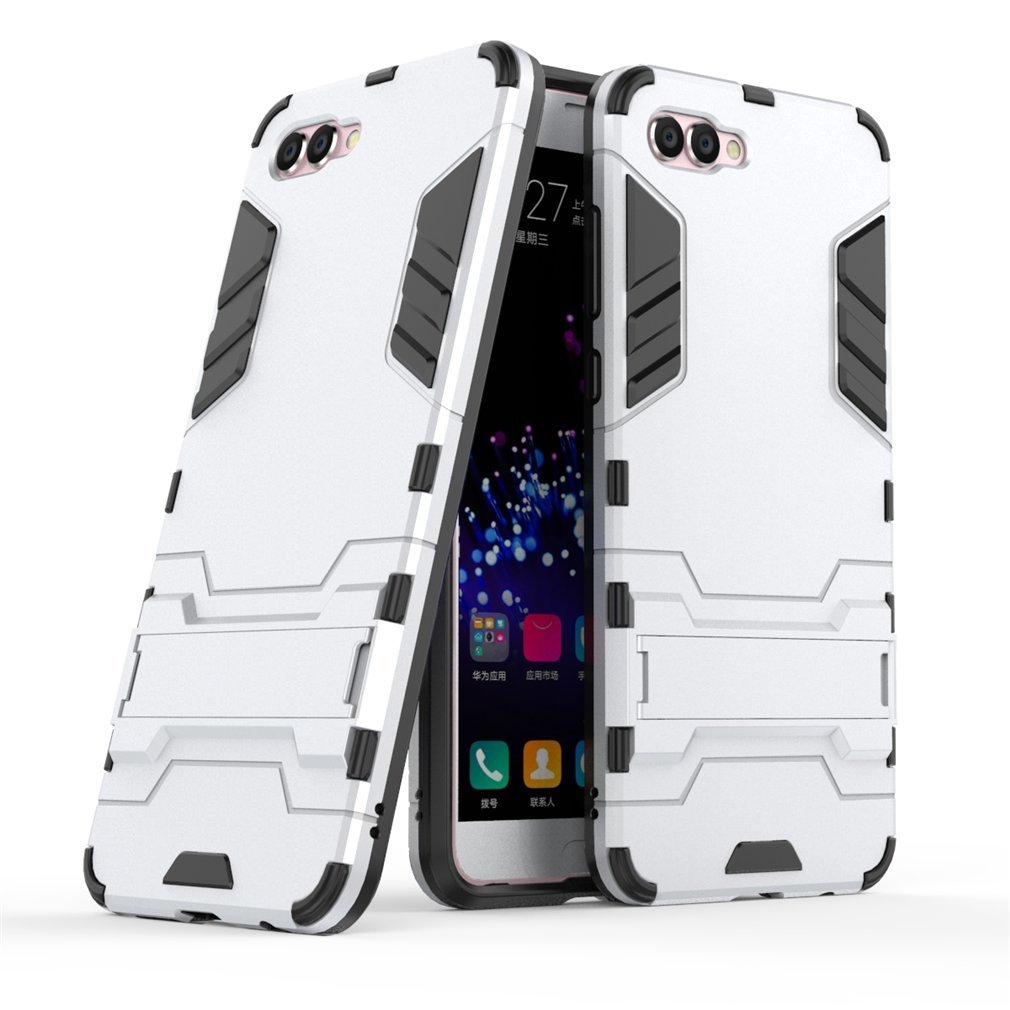 Funda Huawei Honor 9, MHHQ 2in1 Armadura Combinación A Prueba de Choques Heavy Duty Escudo Cáscara Dura PC + Suave TPU Silicona Rubber Case Cover con soporte para Huawei Honor 9 -Black Plus Gray — view 11