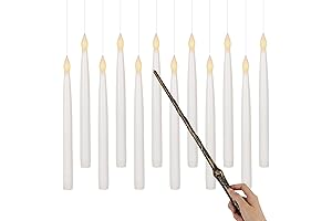 Flameless Taper Candles Set with Magic Wand Remote Control