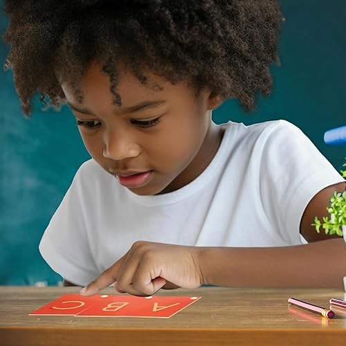 Miniatura 3 de Didax Educational Resources Papel de lija táctil mayúscula Letras, mayúscula, 4-14 X 2-58 in, Multi