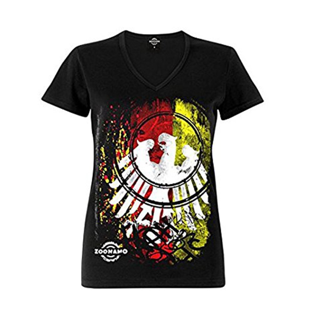Zoonamo T-Shirt Women Germany Classic, Color:Black, Size:S Schwarz
