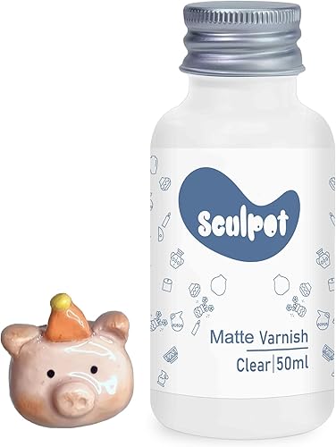 Esmalte de arcilla seca al aire, barniz de arcilla para secado al aire, barniz transparente para cerámica artesanal impermeable y acabado mate