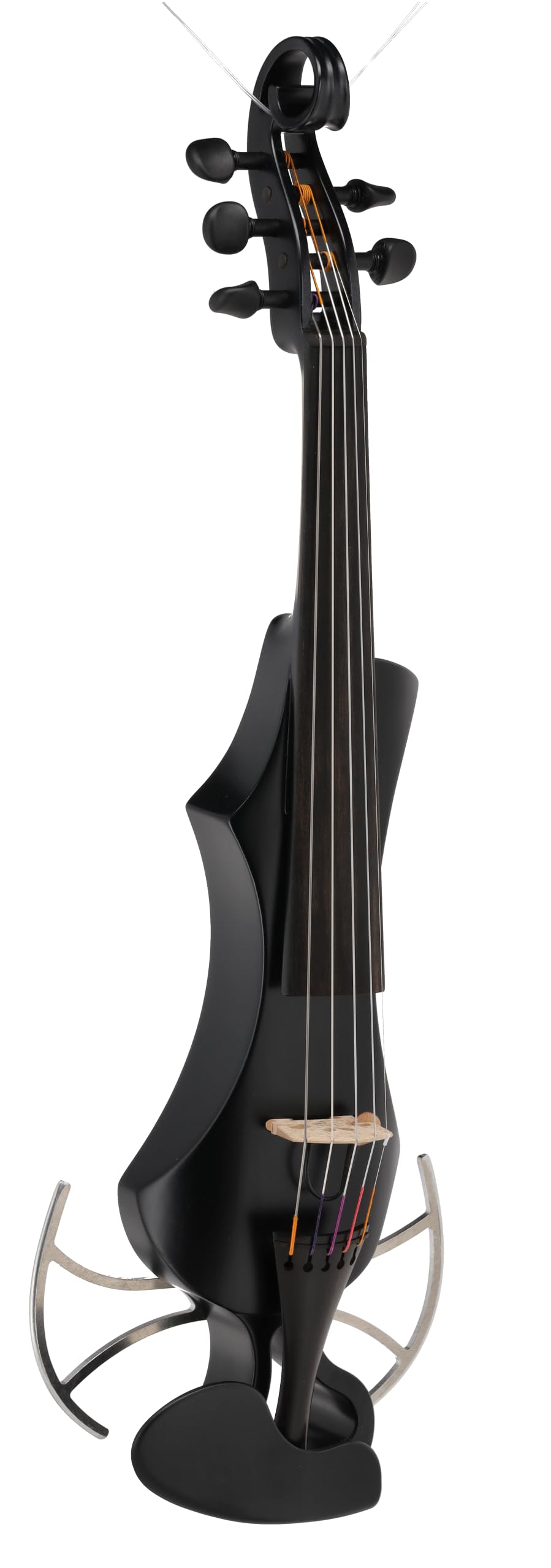Violino elettrico GEWA, violino elettronico, Novita 3.0 nero con adattatore per poggiaspalla, 5 corde