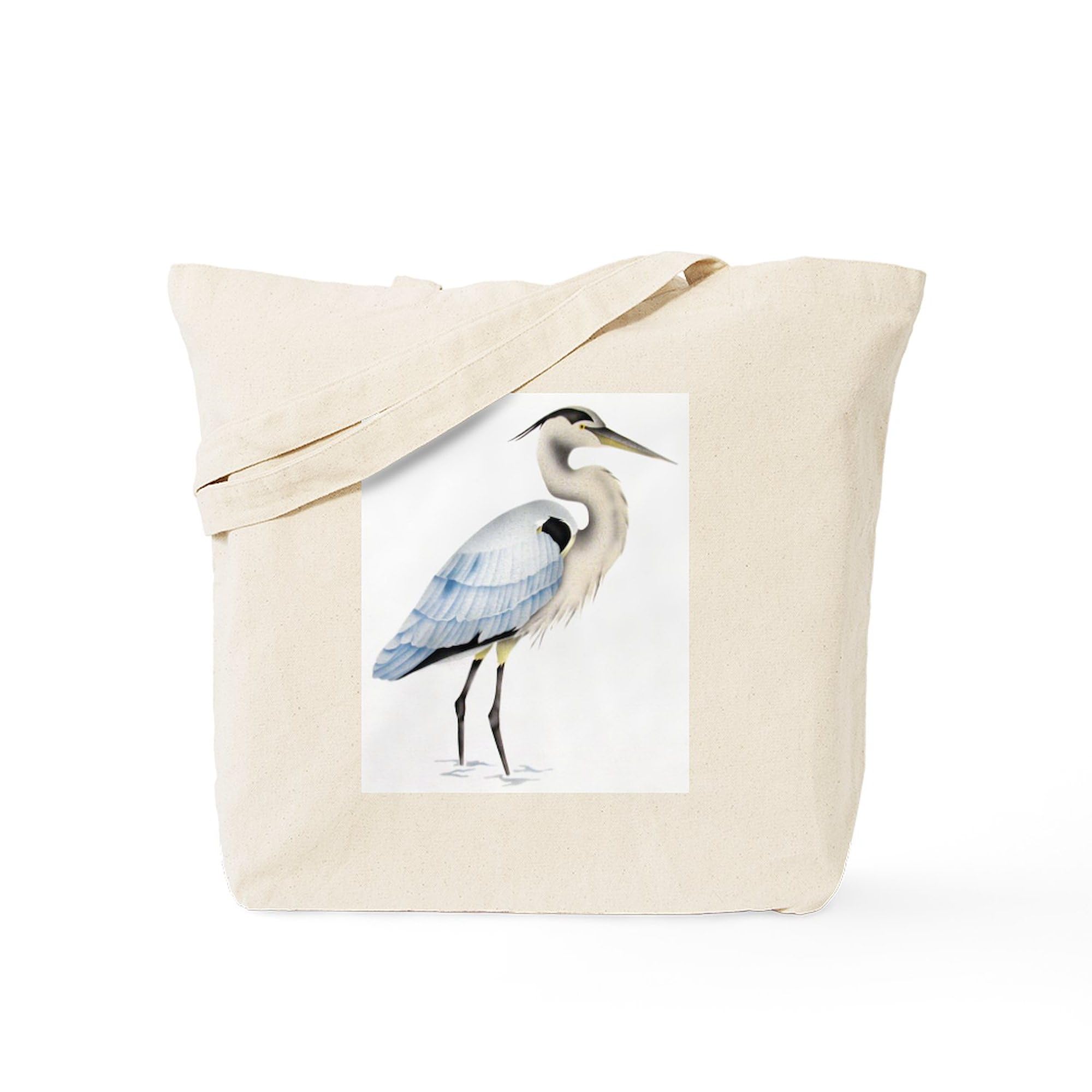 CafePress Great Blue Heron Tote Bag Natural Canvas Tote Bag, Reusable Shopping Bag