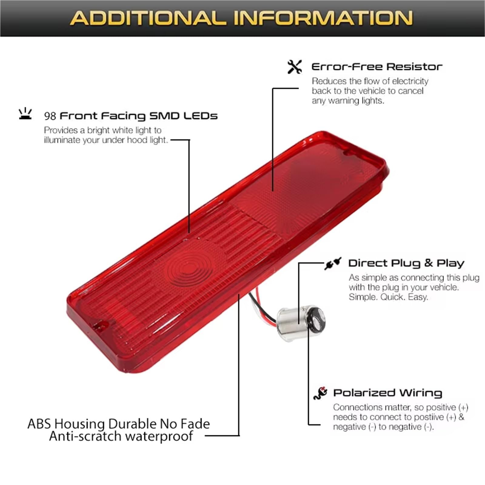 Genérico intermitente automóvil 2 Uds Para Chevy Para GMC Fleetside Wideside 1967-1972 Conjuntos De Luces LED Traseras Coche Freno Luz Trasera Roja luz señalización(Clear Lens)