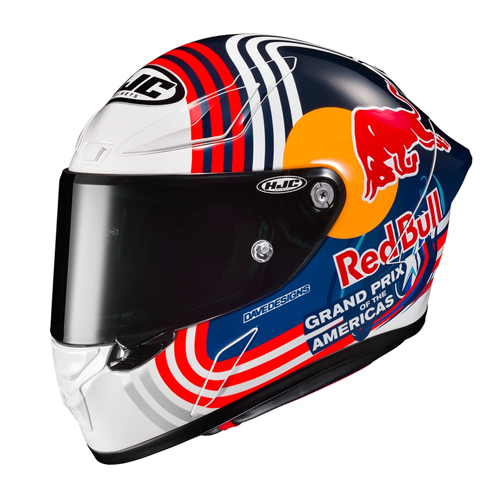 HJC RPHA 1 Red Bull Austin Race Spec Full Face Ece22.06 and FIM Homologated Motorcycle Helmet MC21