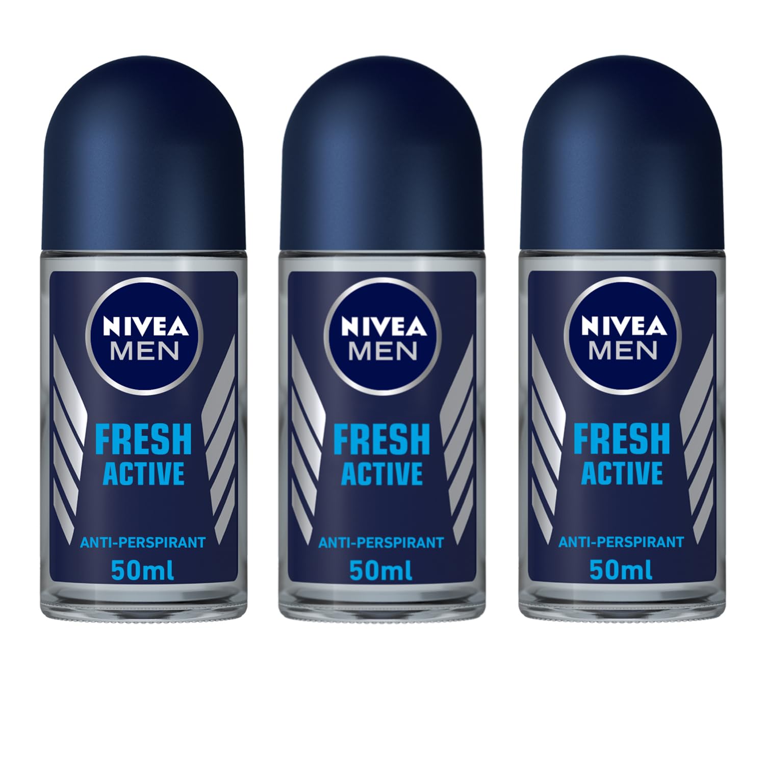 Nivea Fresh Active Deodorant Roll On for Men, 50ml, (Pack of 3) Nivea Fresh Active Deodorant Roll On for Men, 50ml, (Pack of 3)