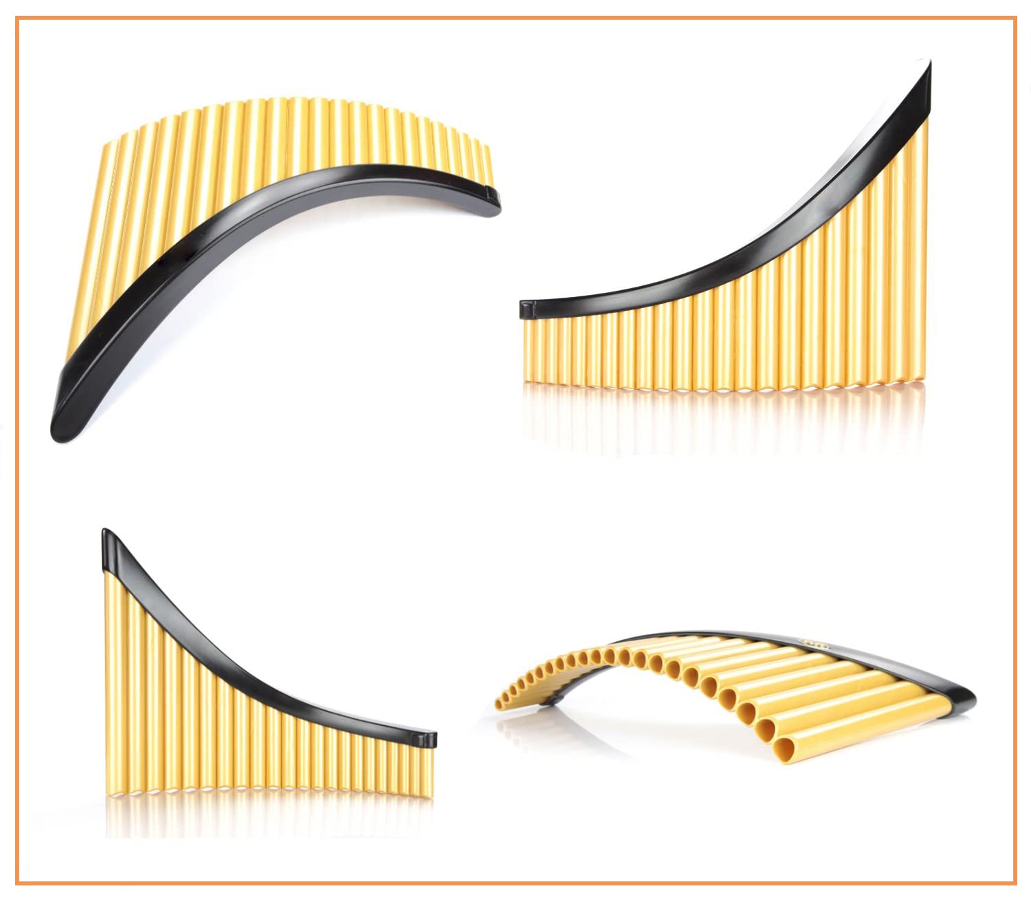 Panflute De avec Base De Clé G, 22 Tubes ABS Panpipes en Plastique, Flûte De Pan De Roumanie Instrument De Musique