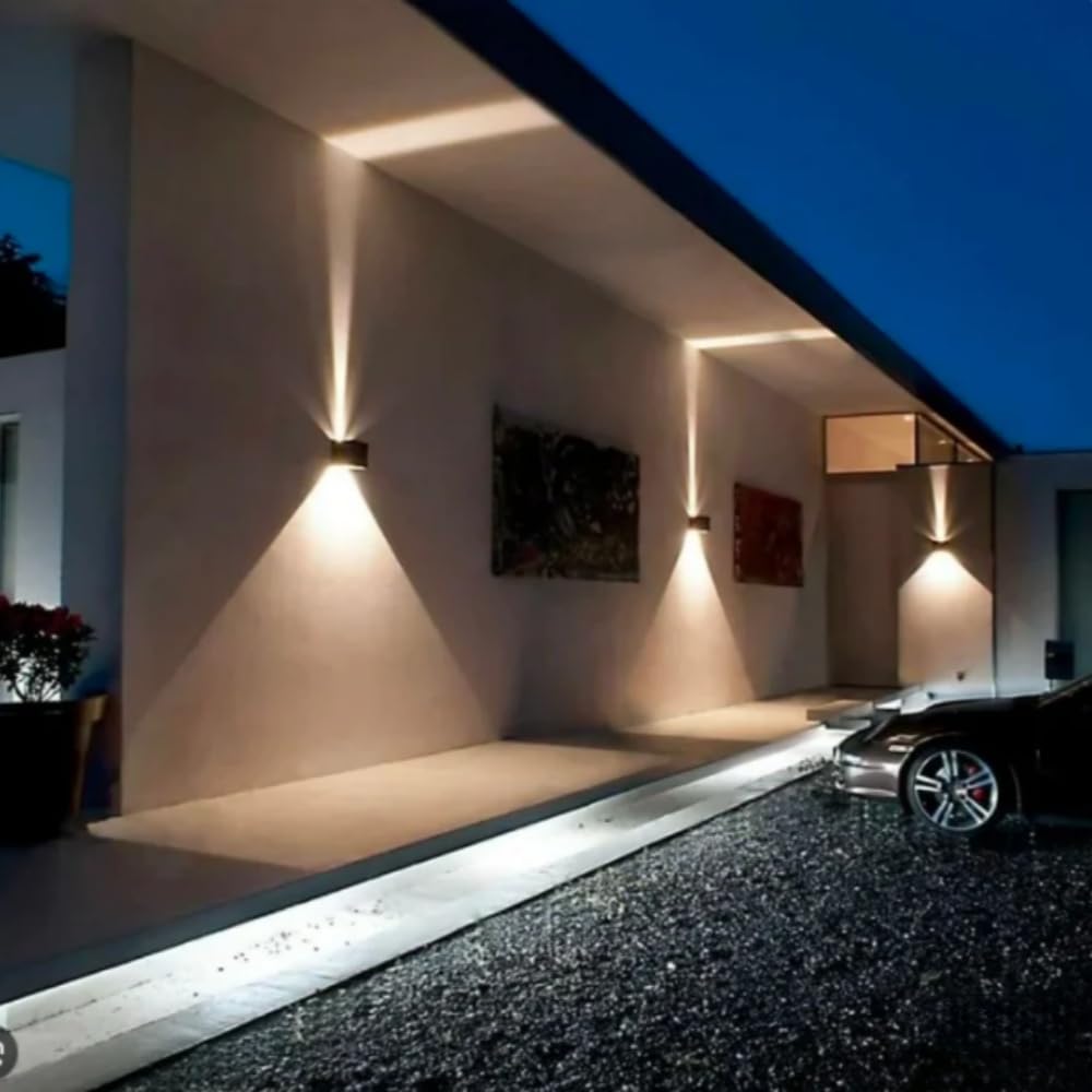 LuminaCube 12W LED Wandleuchte, Einstellbarer Lichtstrahl, 3000K Warmes Licht, Zum Gebrauch einstecken, Modern für Wohnzimmer, Schlafzimmer, Garten, Flur, Treppen