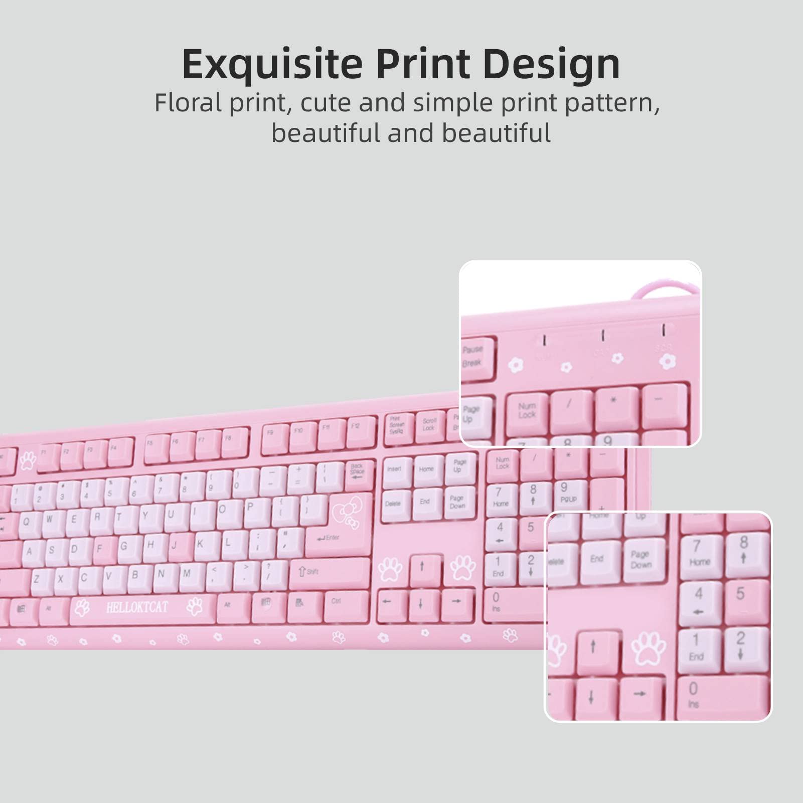 Tastiera USB Sanrio Rosa - Cablata, Ultrasottile, Con Design Carino Per Computer, Ufficio E Casa - Foto 11