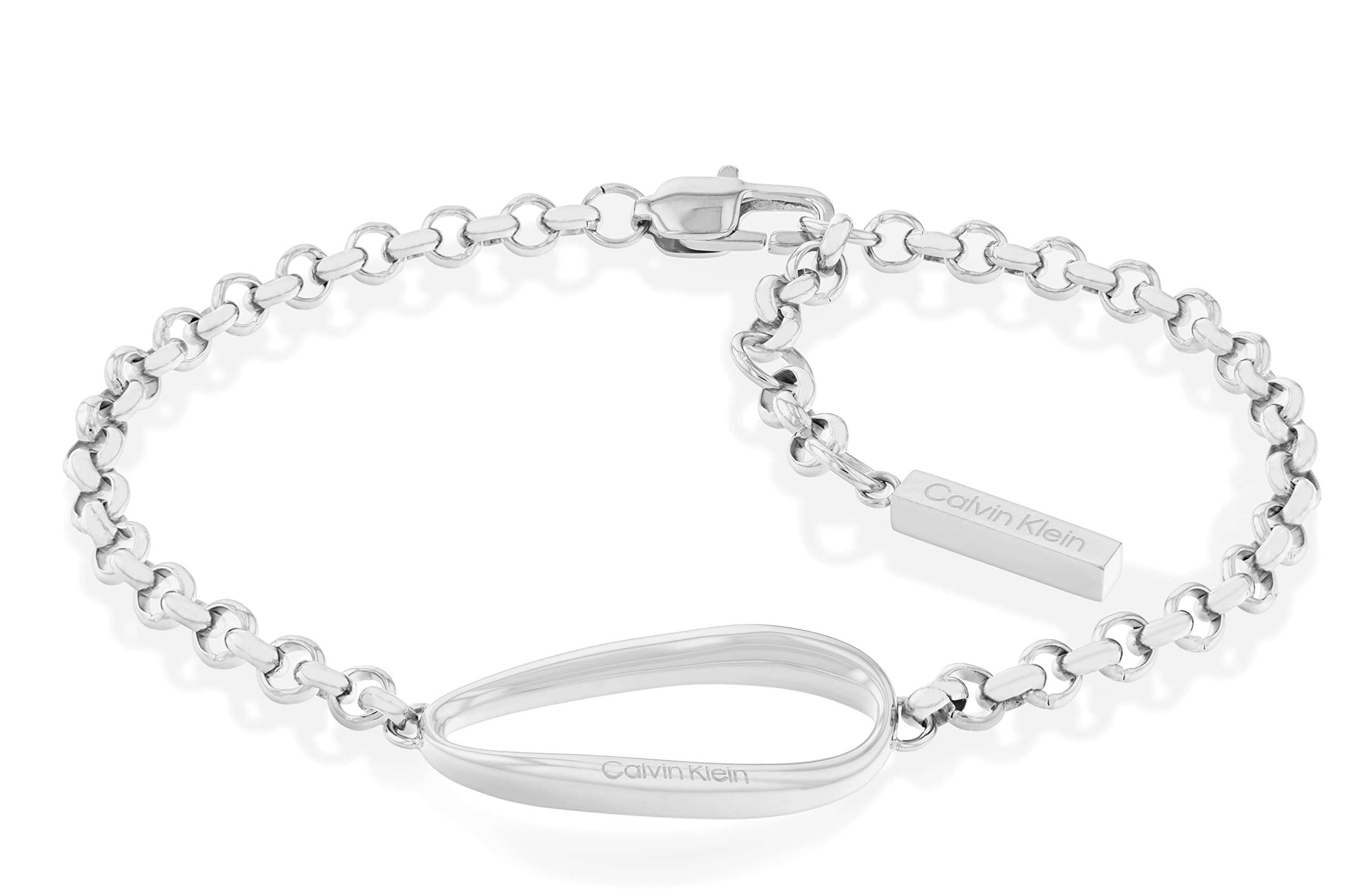 Calvin Klein Armband für Damen PLAYFUL ORGANIC SHAPES Collection mit einem Charm aus Edelstahl - Erhältlich in Silber oder Gold