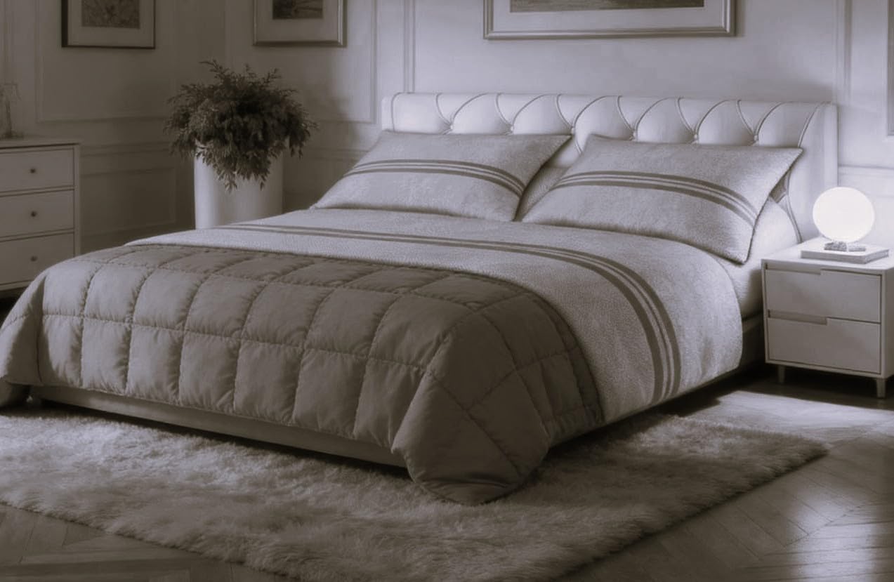 L'Emporio Casa Set Lenzuola in Flanella, Cotone Italiano 100% Pettinato, Anti-Pilling Varie Misure (Borbar Grigio, Matrimoniale)