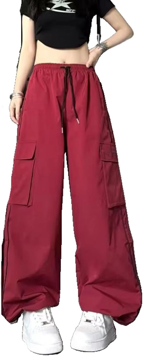 JYHBHMZG Cargo Pants Women Summer Loose Hip Hop Straight Leg Solid Color Casual Versatile Trousers Female