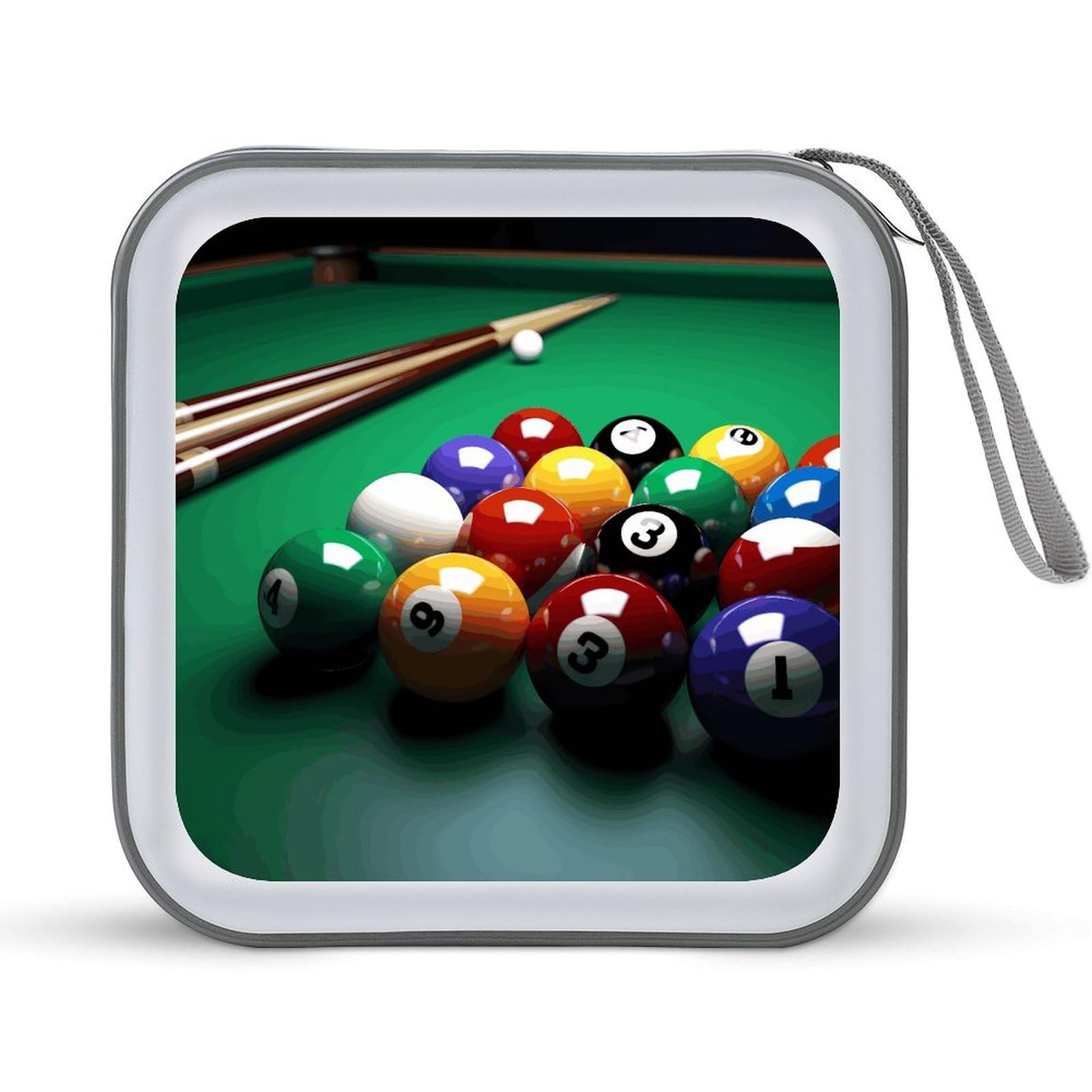 VstaDank Billiards CD Case DVD Holder Storage Portable Carrying Binder Holder Wallet Large Storage Disc Wallet Bag Hard Plastic DVD Disc Cases Large Media Binder 40 Capacity