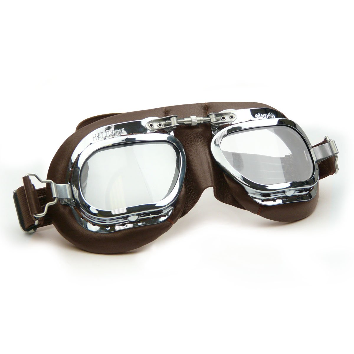 HALCYON MARK GOGGLES ゴーグル　箱付きBS4110 Halcyon Mark 410 Motorcycle and Classic Car Goggles with Real