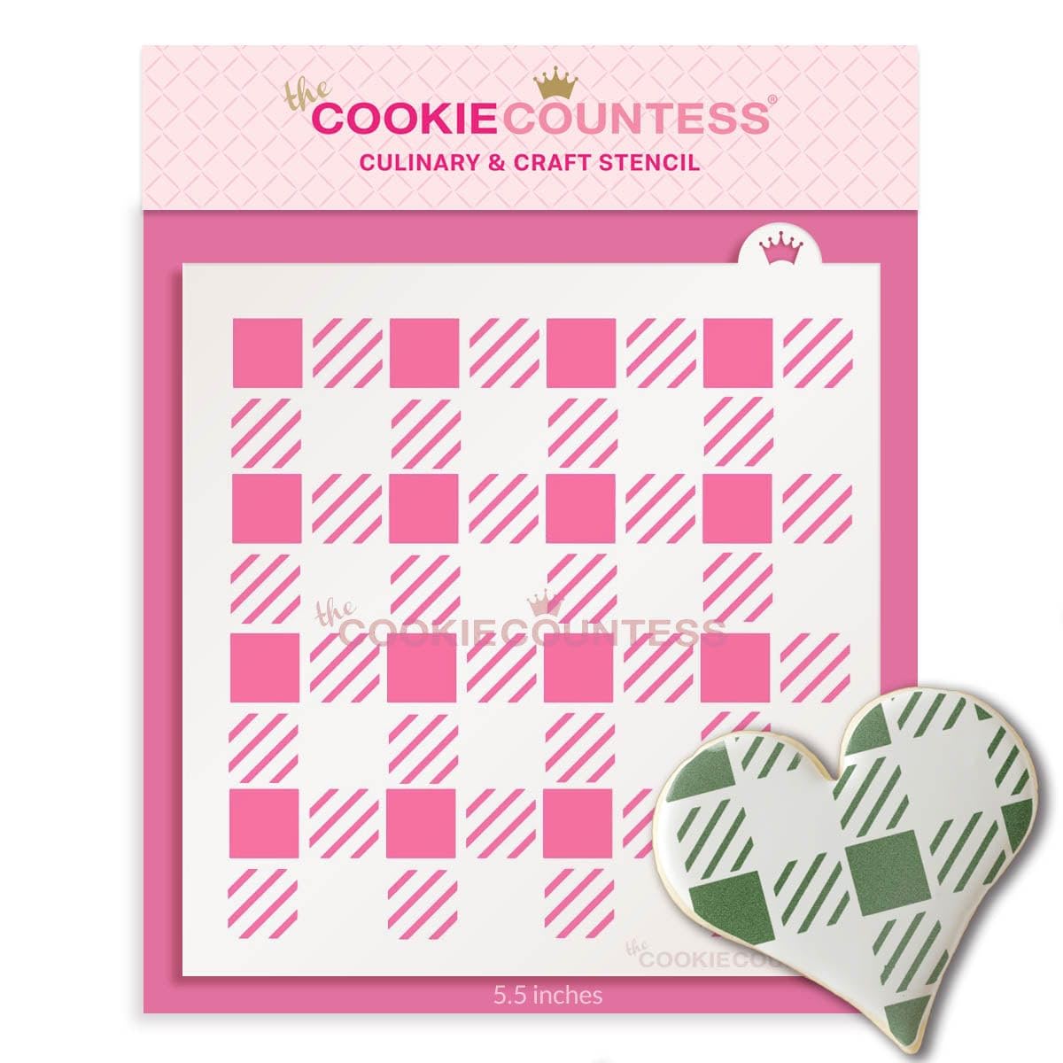 The Cookie Countess Buffalo Plaid Stencil