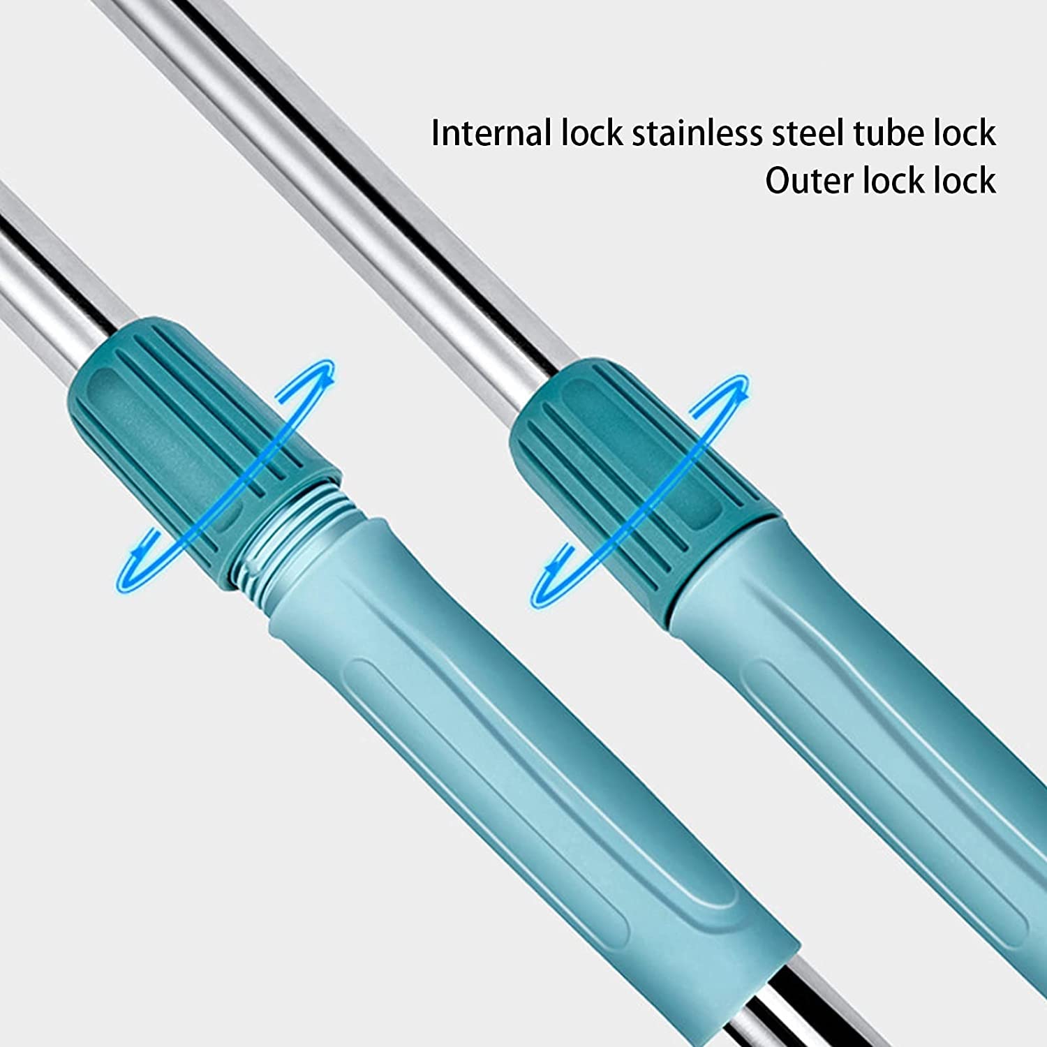 Trapeador húmedo y seco Trapeador de 360° Trapeador multifuncional extensible de microfibra Trapeador de limpieza triangular Giratorio Ajustable Con mango telescópico Con recambios Paño de repuesto