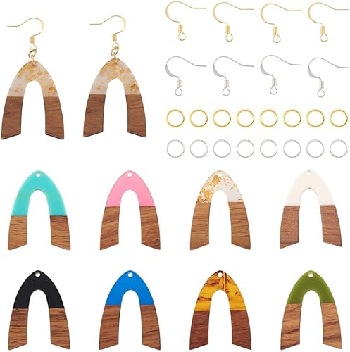 Vista 267 de Colgante de madera de resina, Resina, No es una piedra preciosa 0negro