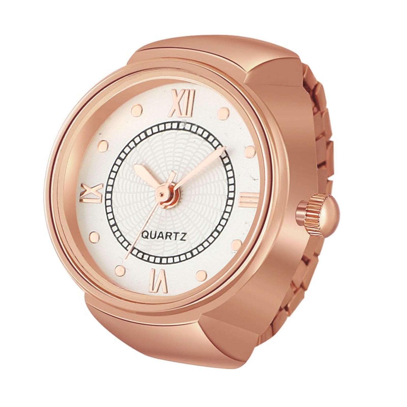 Venzina® Ring Watch for Women Stylish Mini Finger Watch for Women Stretchy Band Watch Ring with Gift Box Jewellery Accessories Gift for Women, Girls, Wife, Girlfriend, Mom - Rose Golden (B0CX8Y7NM3) Amazon Price History, Amazon Price Tracker