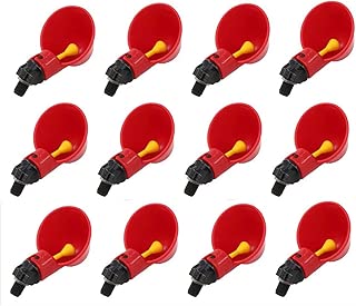 MOTOKU 12 Pack Poultry Quail Chicken Hen Plastic Automatic Water Drinking Cups Drinker - coolthings.us