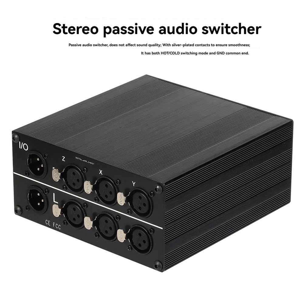 3-drożny przełącznik sygnału stereo XLR pasywny przełącznik wyboru sygnału audio zbalansowany 3 w 1 wyjście selektor audio przełącznik wyboru audio