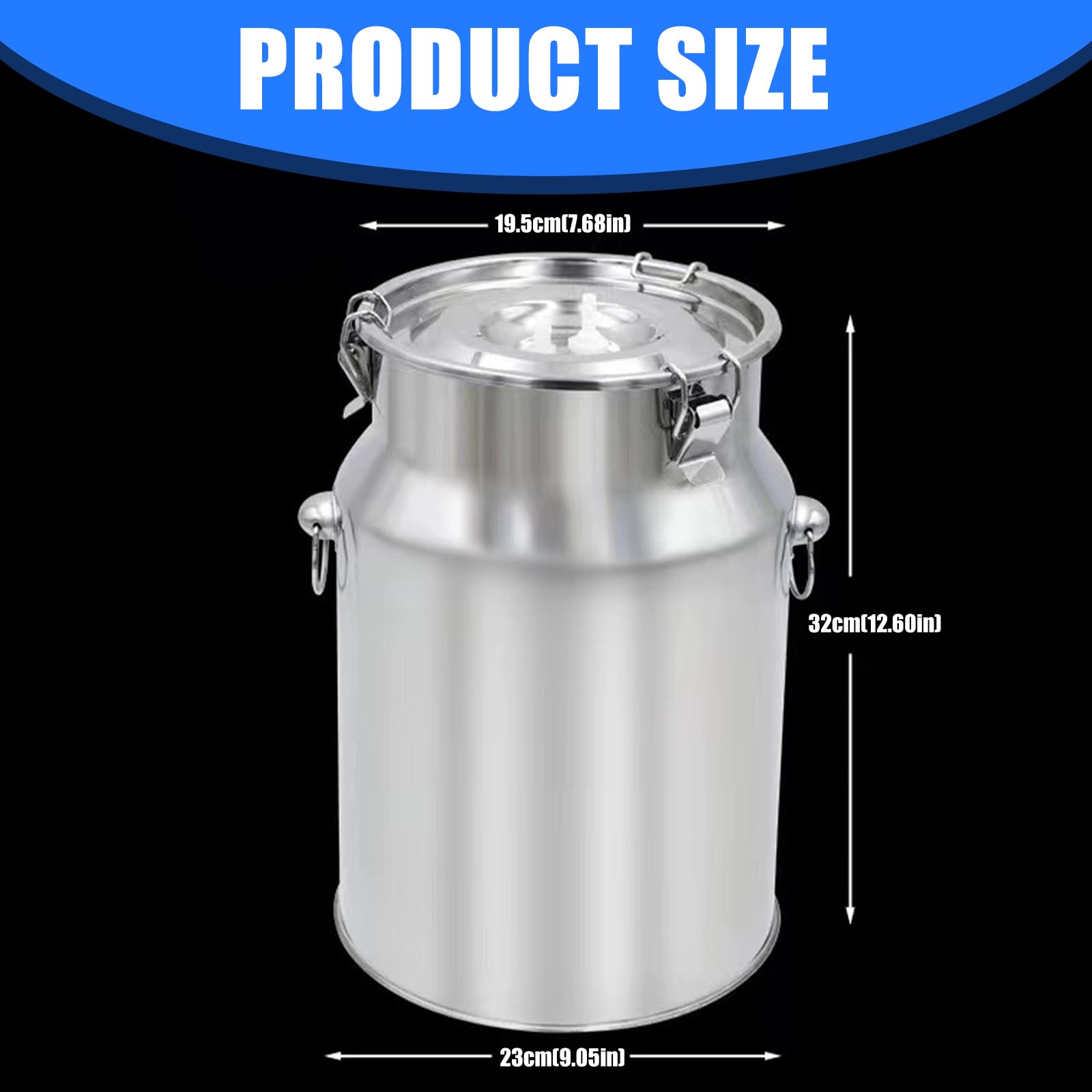 1. Seau à traire en acier inoxydable de 10 L pour vaches, chèvres et chevaux, design anti-rouille, facile à nettoyer, seau à traire pour animaux