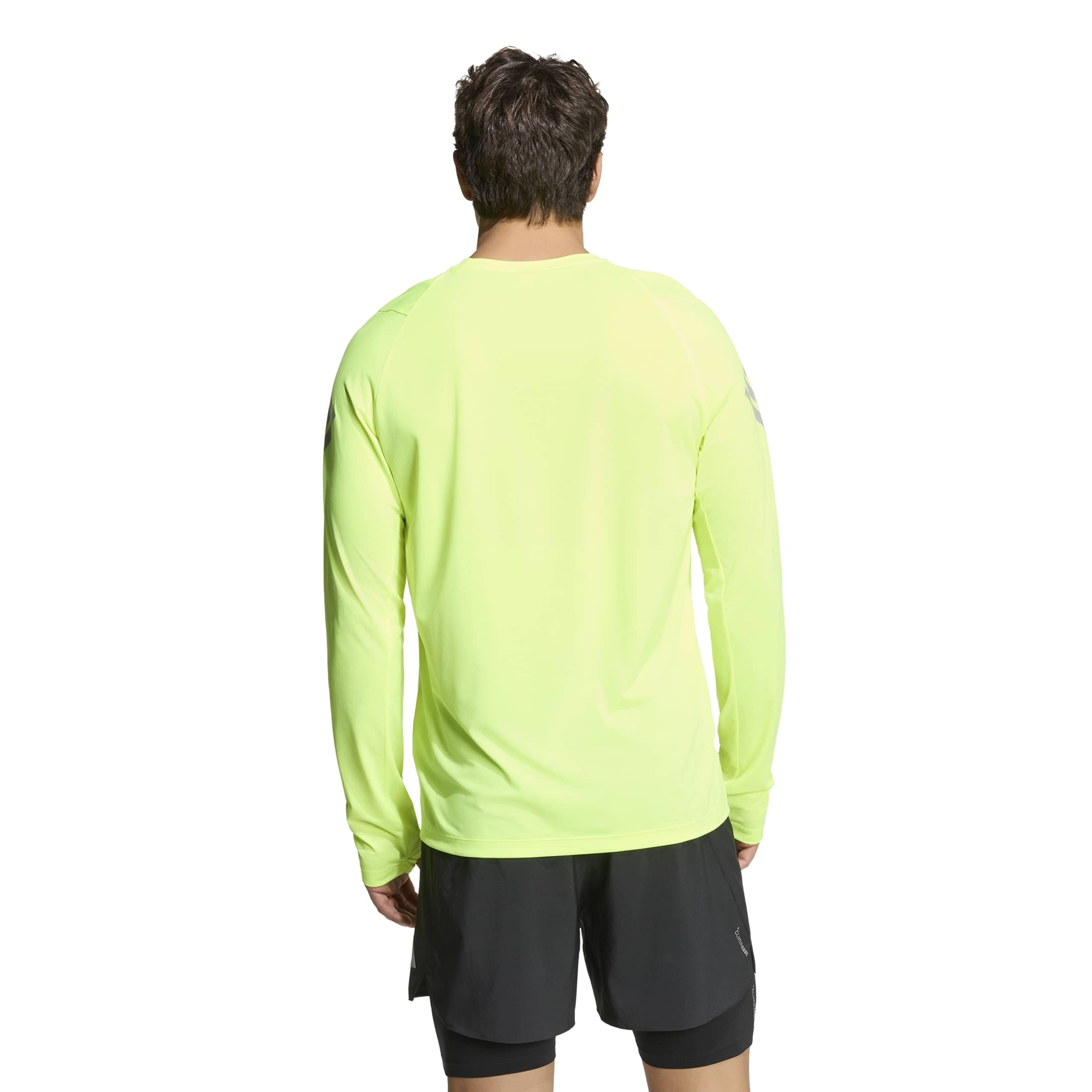 adidas Uomo Adi365 Running Iconic Long Sleeve Shirt, Solar Yellow/Reflective Silver, S