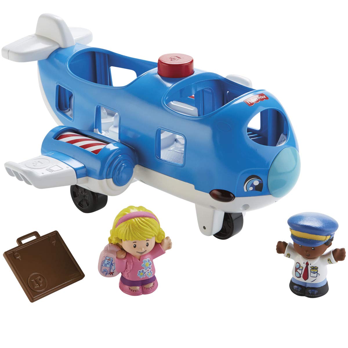 Fisher-Price Little People Travel Together Airplane, musical toy plane with figures for toddlers and preschoolers ages 1-5 years, FKX07
