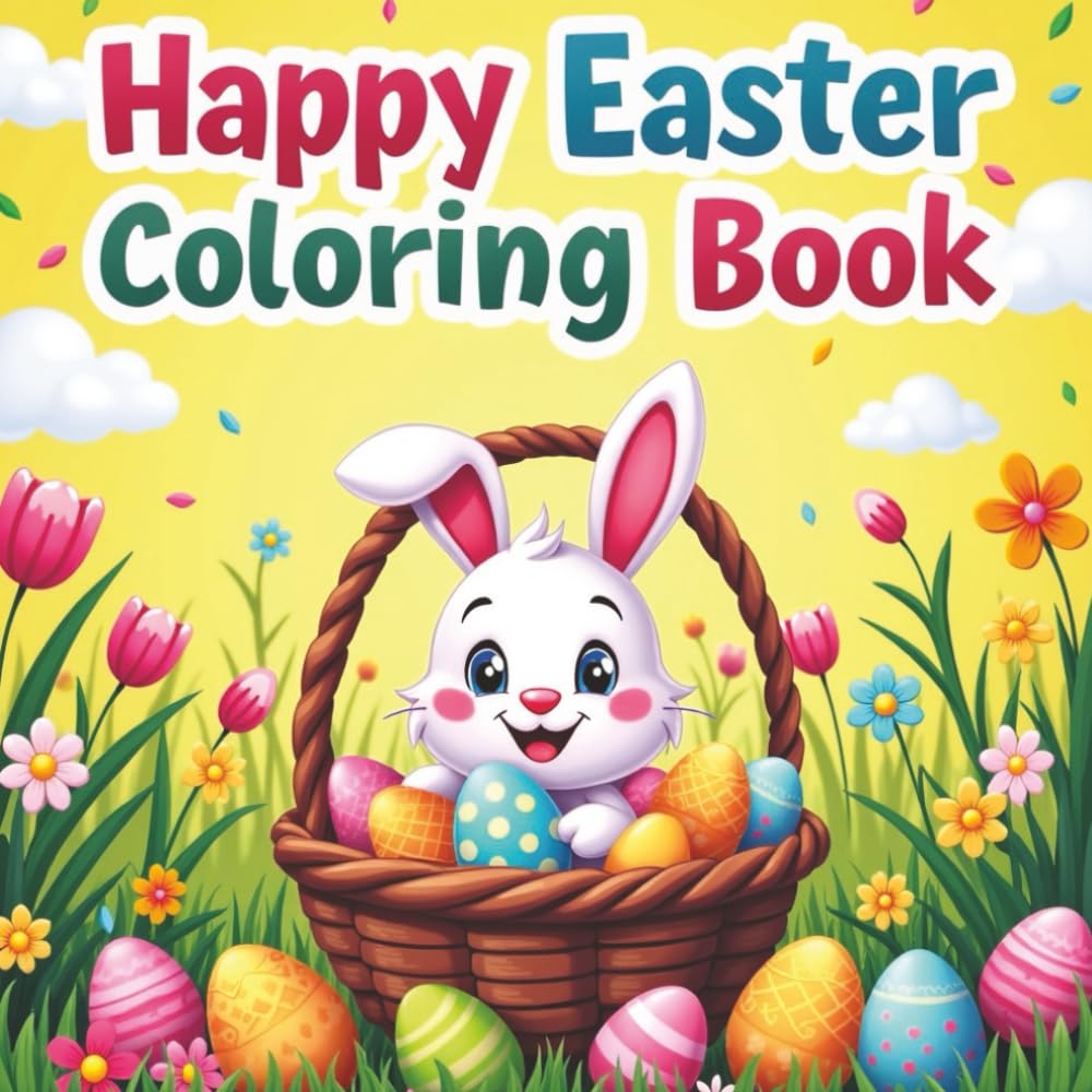 Happy Easter Coloring Book: Easter Joy and Spring Fun Coloring Pages