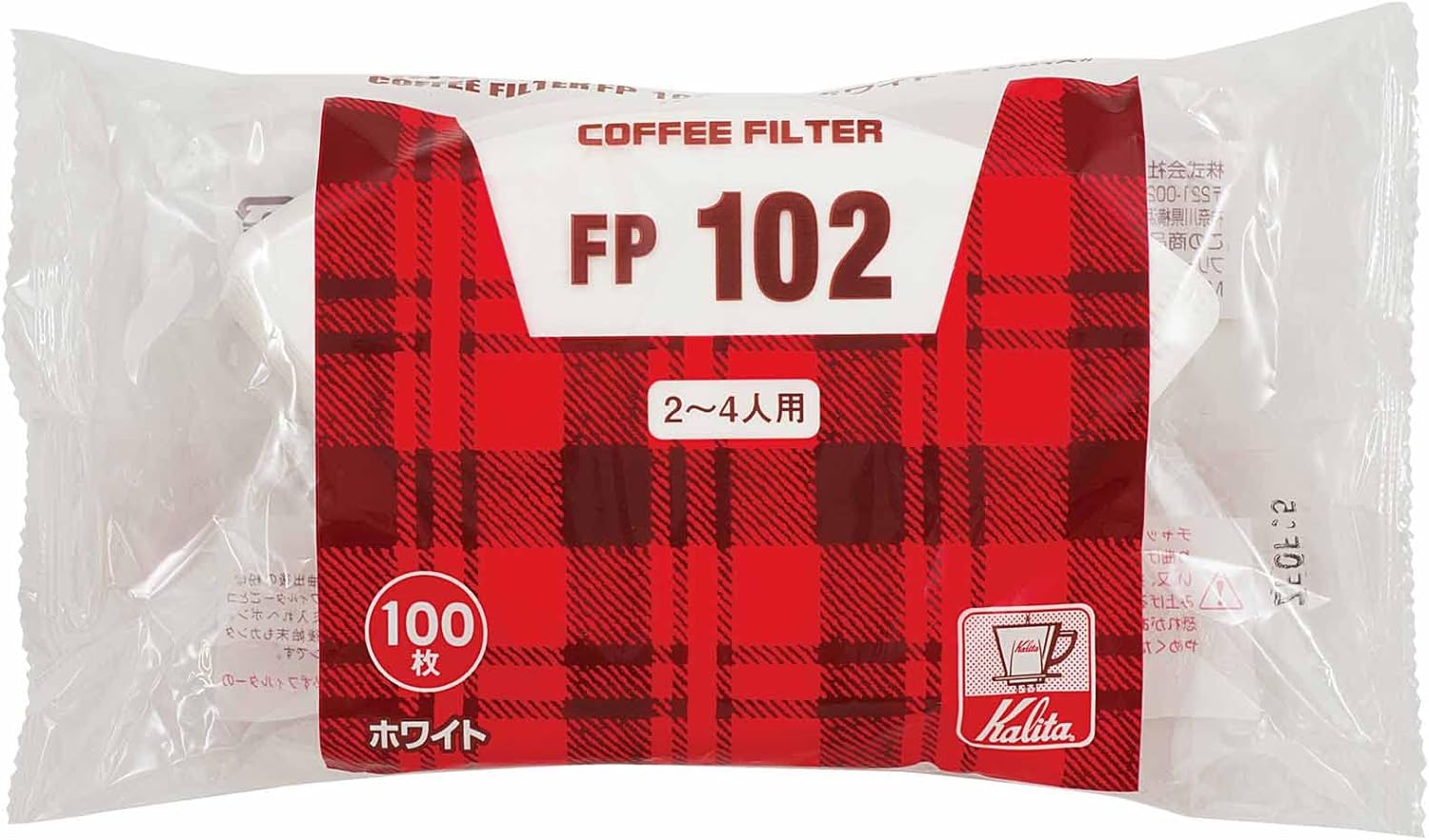 Kalita #13127 Coffee Filter, FP102 Filter Paper, For 2-4 People, 100 Sheets, White Kalita #13127 Coffee Filter, FP102 Filter Paper, For 2-4 People, 100 Sheets, White