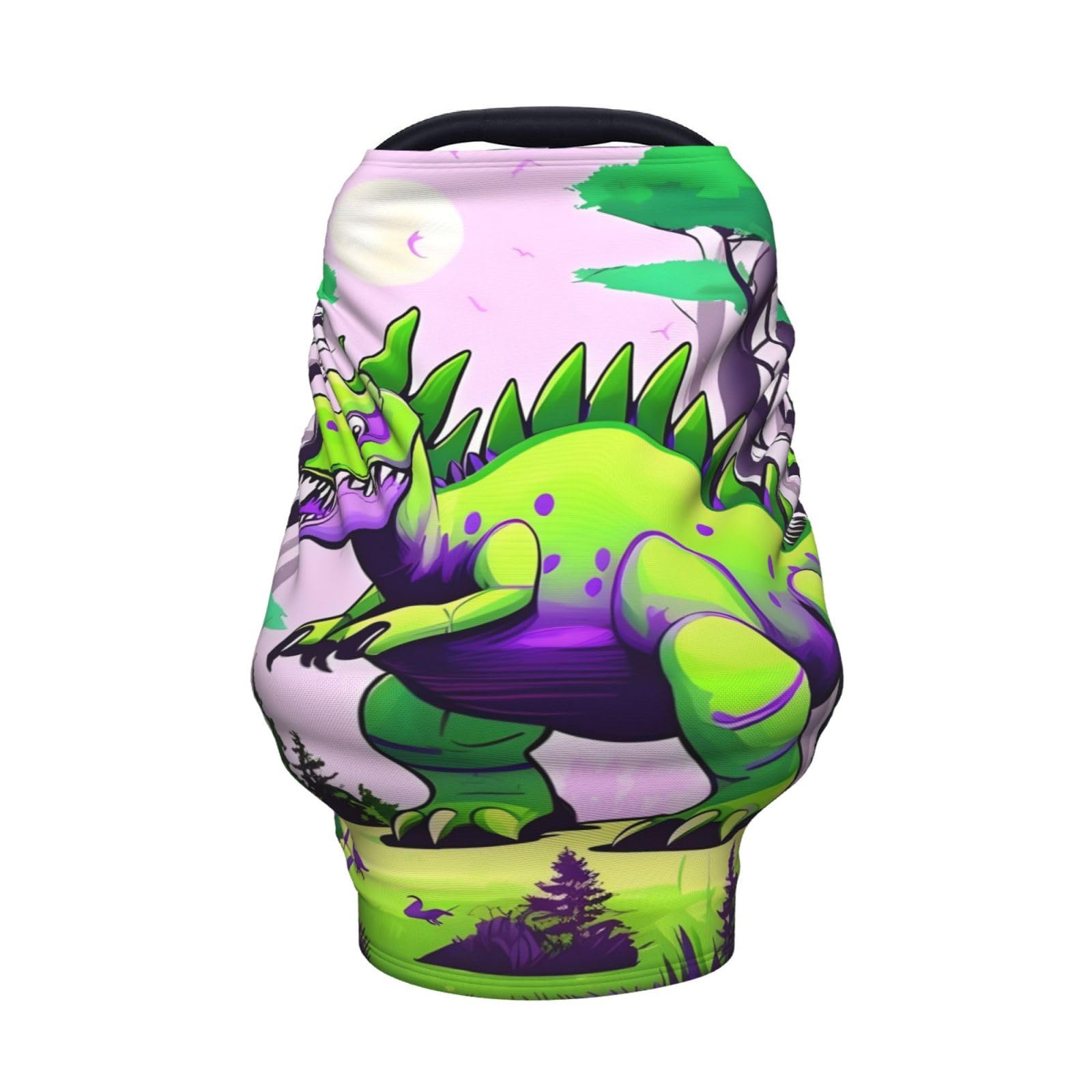 XZDHYZ Green dinosaur Versatile full-print Stroller Chair Cover/Nursing Cover, specially designed for your baby, Black