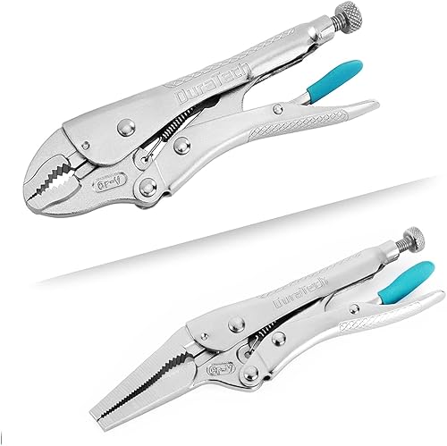 DURATECH Alicates de bloqueo de 7 pulgadas y alicates de bloqueo de nariz larga DURATECH de 6-12 pulgadas