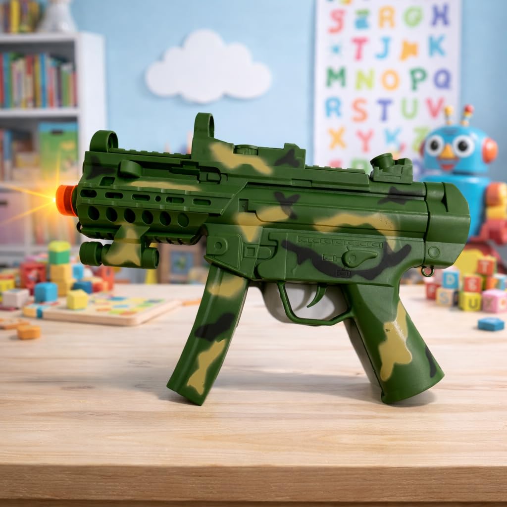 Toy Imagine™ Gun for Kids with Light, Sound & Vibration – Army Style Musical Toy Gun | Future Gun Toy for Boys Ages 2-6 Years | Multicolor Action with Realistic Effects | Baby Boy Toys Gun 6-12