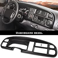 Vista 2 de G-PLUS Bisel de cubierta de tablero con 8 clips compatible con Dodge Ram 1500 1998-2001/Ram 2500 3500 1998-2002#5GK51DX9AA, 5EU11DX9AB, 68042746AC