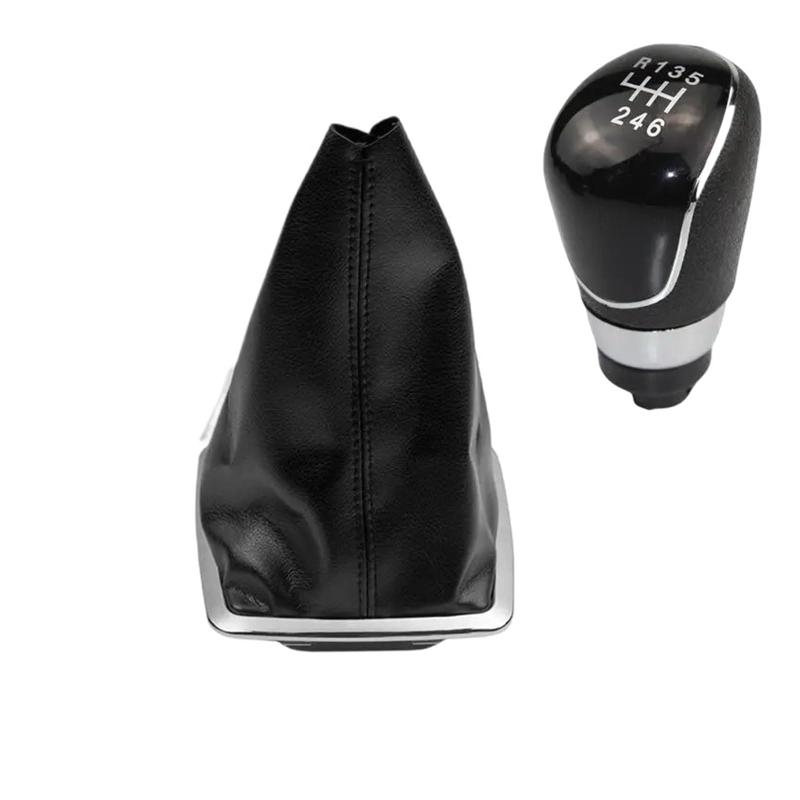 Bxbdekqgl B0341-K0017 Gear Shift Knob Manual 5/6 Speed Gear Shift Knob Gaiter Boot Cover For Focus Mk2 Mk3 Fiesta Mondeo Kuga Galaxy(B0341-K0017)