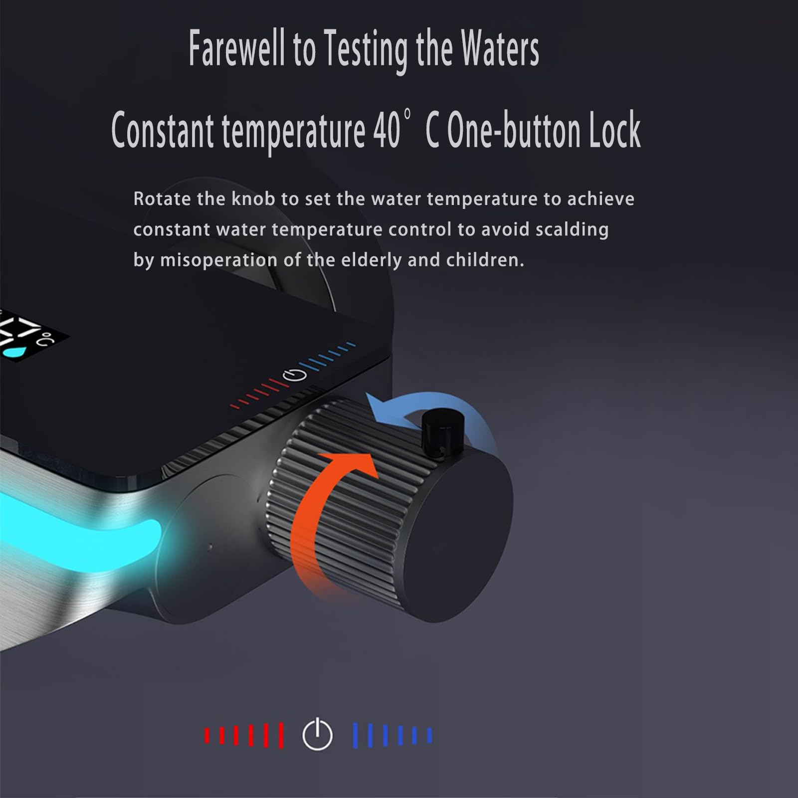 Set Doccia con Rubinetto termostatico e Display Digitale, Accessori a Vista con soffione, doccetta a 3 funzioni, beccuccio per Vasca, doccetta per Bidet, Bianco (Bianco A)