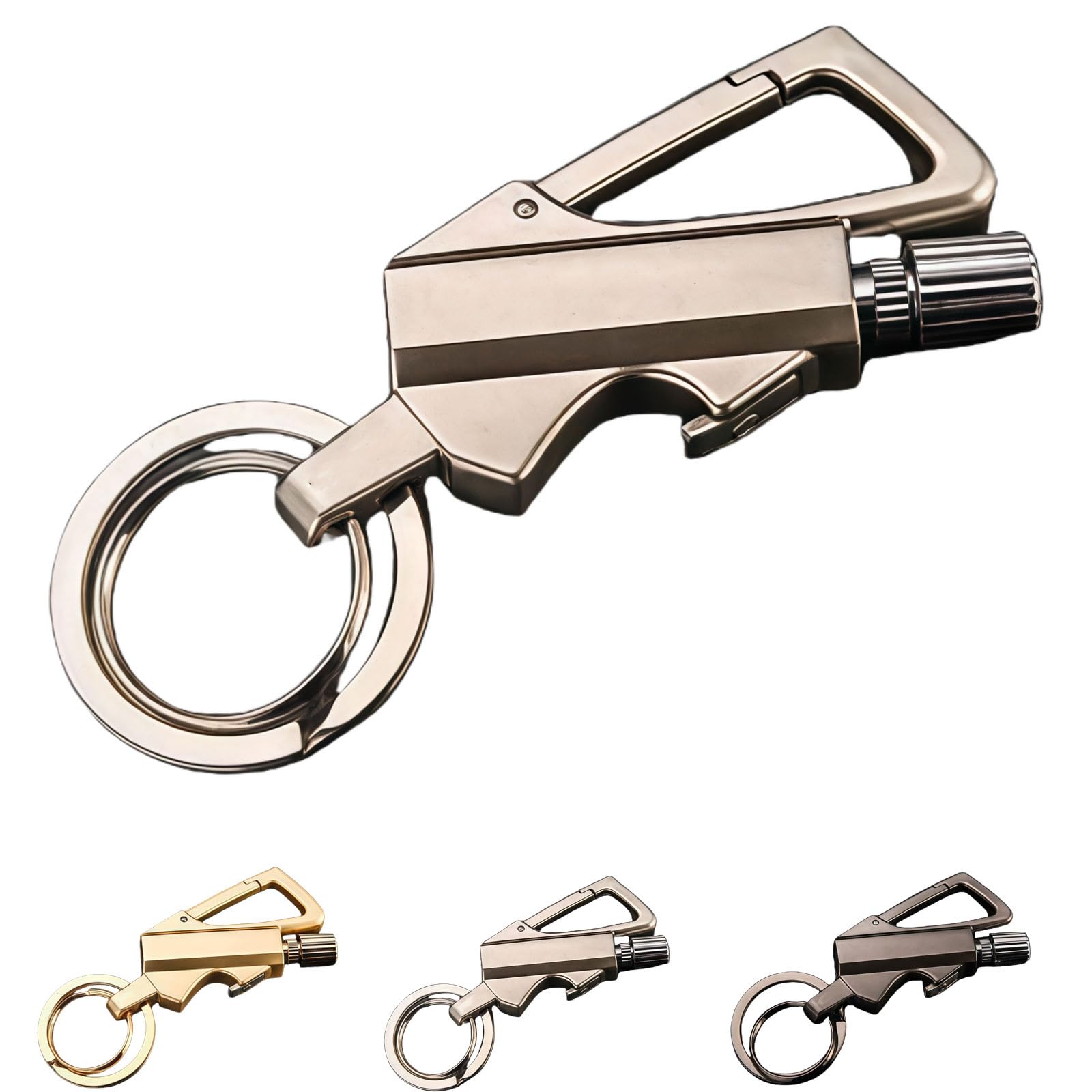 Permanent Match Infinity Lighter with Multitool Keychain, Permanent Match Infinity Lighter (Silver)
