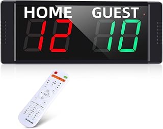 PELLOR Electronic Scoreboard, Score Keeper, Portable Digital Scoreboard with Rechargeable Battery and Built-in Magnet, Cornhole Scoreboard for Games Basketball/Football/Baseballl